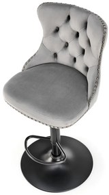 Scaun de bar H117 velvet gri