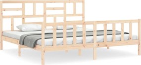 vidaXL Cadru de pat fără saltea, 200x200 cm, lemn masiv pin