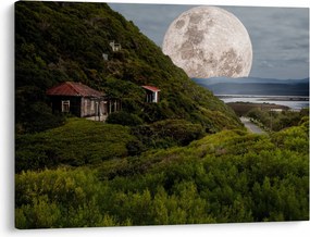 Tablou - peisaj cu luna (70x50 cm)