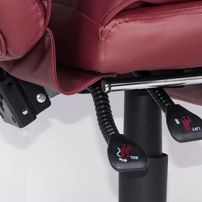 Scaun directorial cu suport de picioare si recliner OFF 419 visiniu
