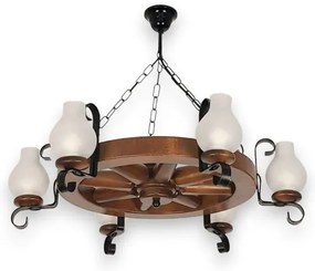 Lustră pe lanț Brilagi ROATA 6xE14/40W/230V fag/nuc