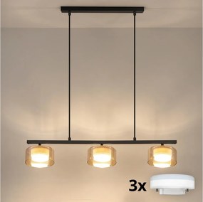 Brilagi - Lustru LED RGB dimabil AURA LUX 3xGX53/14W/230V Wi-Fi Tuya negru/auriu