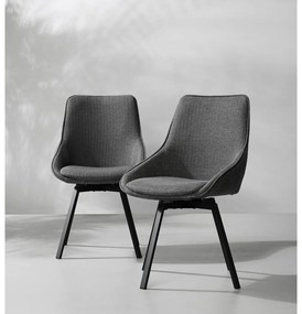 Scaun rotativ de birou gri închis Alison - Rowico