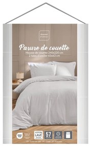 Lenjerie de pat albă pentru pat dublu, extinsă 240x220 cm Linella – douceur d'intérieur