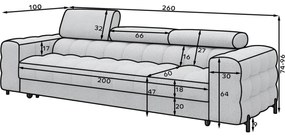 Canapea extensibila Festello Baffix 03
