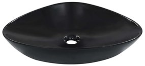 Chiuveta de baie, negru, 58,5x39x14 cm, ceramica Negru