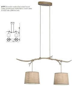 Lustra suspendata design decorativ SABINA 2L