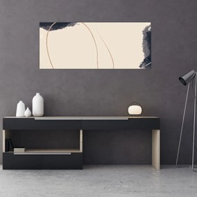 Tablou - Abstractizare bej (120x50 cm)