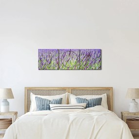 Tablou - Lavandă în câmp (cu ceas) (90x30 cm)