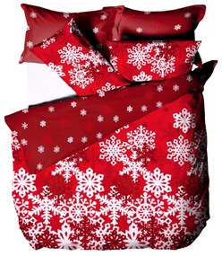 B.E.S. Petrovice Lenjerie de pat din flanelă Roșuiarna de basm, 140 x 200 cm, 70 x 90 cm
