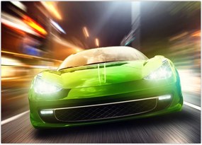 Tablou - Mașină de curse verde (70x50 cm)