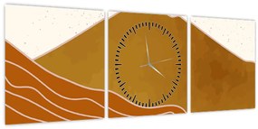 Tablou - Muntele de design Spacefrog N⁰1 (cu ceas) (90x30 cm)