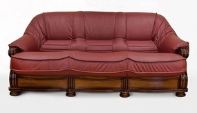 Canapea lemn masiv Chiara Piele Naturala 2/3 locuri - 160x100x90cm