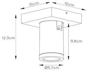 Spot LED dimabil TAYLOR 1xGU10/5W/230V IP44 Lucide 09930/05/30