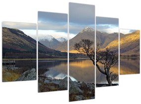 Tablou - Munții de lângă lac (150x105 cm)