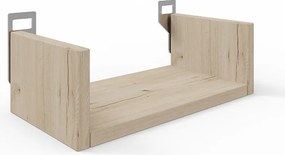 Etajera de perete Dervana din PAL melaminat, finisaj stejar, 30x15x10 cm