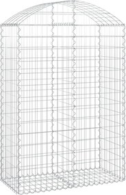 vidaXL Coș gabion arcuit, 100x50x140/160 cm, fier galvanizat