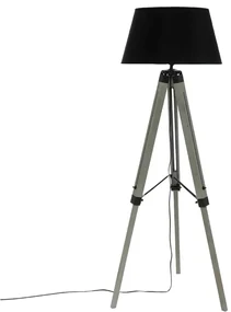 Lampa de podea din lemn, cu picioare si abajur RUNO, inaltime 145 cm