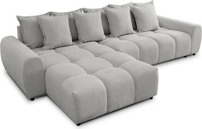 Colțar gri deschis (cu colț pe partea stângă/cu șezlong) Albane – Ropez