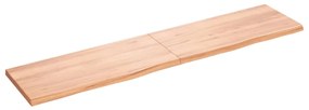 363718 vidaXL Raft de perete maro deschis 180x40x(2-4) cm lemn stejar tratat