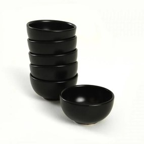 Set 6 Boluri, Ceramica, ST1011, Negru