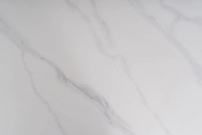 Masa Rion marmura alba/negru mat – L160xl90xh76 cm