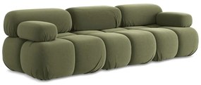 Canapea modulară verde-deschis cu tapițerie din catifea 285 cm Lokua – Makamii