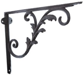 Consolă din fontă pentru raft Mensola negru, 20 x27 cm