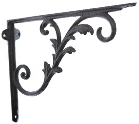 Consolă din fontă pentru raft Mensola negru, 20 x27 cm