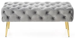 Bancă ATHENA 40x100 cm gri/auriu