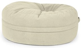 Fotoliu bean bag crem cu tapițerie din țesătură bouclé Roll 135 – SLOWDOWN