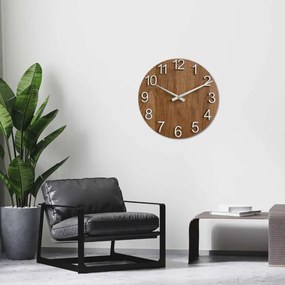 SENTOP | Ceas de perete din stejar cu cifre arabe | DOMODRA