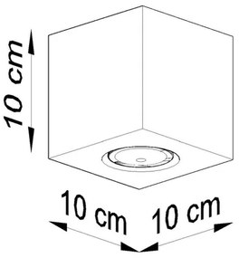 Plafonieră QUAD 1xGU10/40W/230V beton
