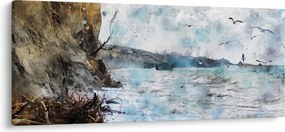Tablou - Recif, acuarelă (120x50 cm)