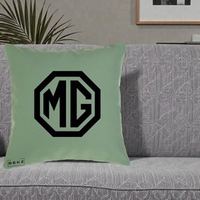 Perna Personalizata cu emblema MG, 40x40 cm, Verde, Husa Detasabila, Perna Inclusa, BEKZ®
