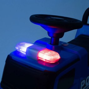 Mașinuță Baby Mix pentru copii cu sunet MercedesPolice, albastru