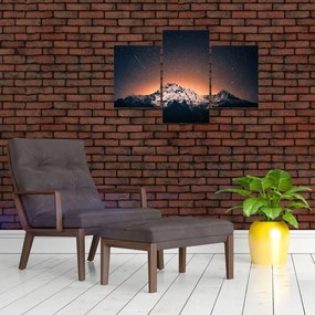 Tablou cu cerul nocturn cu munți (90x60 cm)