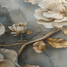 Tablou - Marmură de fundal cu flori (120x50 cm)