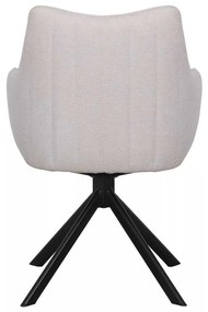 Scaun de bucătărie Azalia Velvet, crem / negru