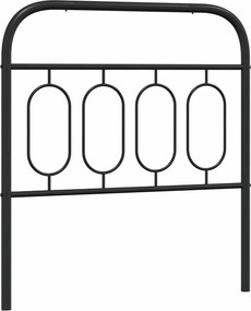 vidaXL Tăblie de pat de schimb metalică, negru, 90 cm