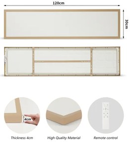 Brilagi-LED Aplica LED de baie dimabilă FRAME SMART LED/50W/230V 120x30 IP44 + telecomandă