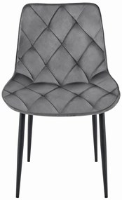 OFERTA Scaun de masă catifelat TOR, gri închis II. calitate