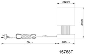 Lampă de masă Globo 15768T ALEIDIS 1xE27/25W/230V