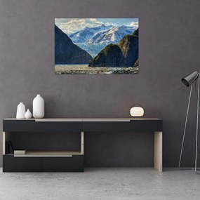 Tablou cu peisaj cu munții (90x60 cm)