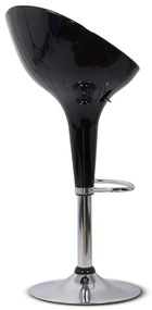 Scaun de bar negru ABS 105 din plastic ABS cu suport de picioare