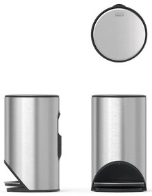 Coș de gunoi argintiu lucios cu pedală din oțel inoxidabil 10 l Arc – Joseph Joseph