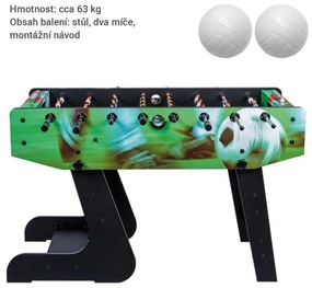 Masa de fotbal Liverpool 141 x 125 x 89 cm, imprimare verde