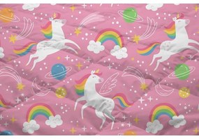 Lenjerie de pat pentru copii roz din microfibră pentru pat de o persoană 140x200 cm – Good Morning