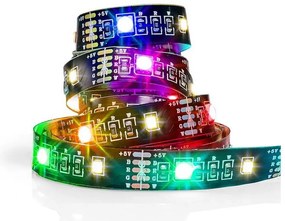 Bandă LED RGB dimabilă SmartLife 2,4m LED/4W/5V Nedis BTLS20RGBW