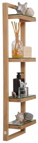 Etajeră de perete din lemn de stejar Wireworks Zone, înălțime 81 cm